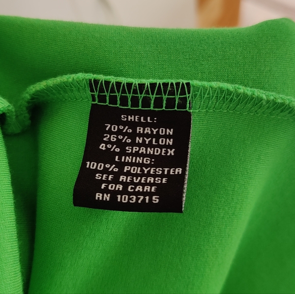 Sharagano Kelly Green Dress Size 14 Sleeveless - Picture 9 of 11